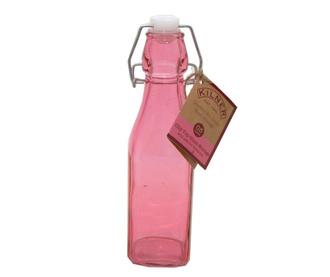 Kilner Clip Square Pink Üvegpalack hermetikus dugóval 250 ml