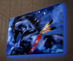 Tablou cu LED-uri Ledda, Midnight Stallion, canvas din 100% bumbac, 45x70 cm