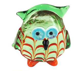 Decoratiune Green and Red Owl