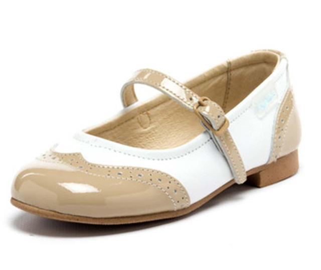 Pantofi Jeniffer White & Beige 25