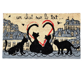 Covoras de intrare Cat on the Roof with Love 42x72 cm