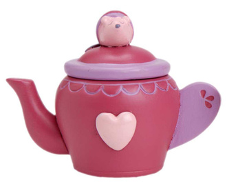 Cutie cu capac pentru dintisori Tea Pot Dark Pink