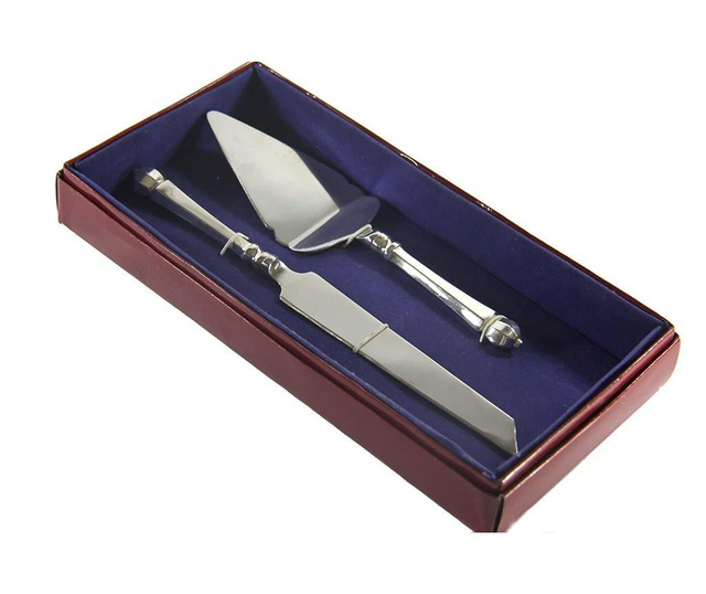 Set spatula si cutit pentru tort Royal Family, Family, amestec din alama de calitate inalta si cupru