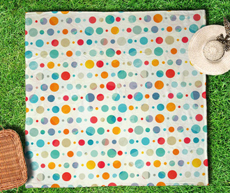Patura pentru picnic Polychromatic Bubbles 150x150 cm