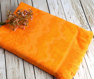 Kupaonski ručnik Daisy Orange 75x150 cm