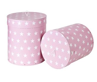 Set 2 cutii cu capac Anton Pink
