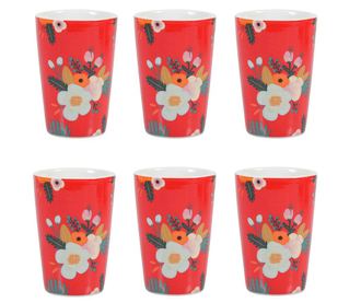 Set 6 pahare Japanese Flower 80 ml