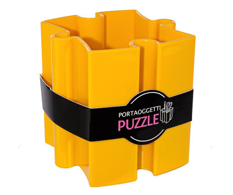 Pojemnik na długopisy Puzzle Yellow