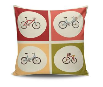 Декоративна възглавница Retro Bicycles 45x45 см