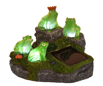 Соларна лампа Frogs on Rock