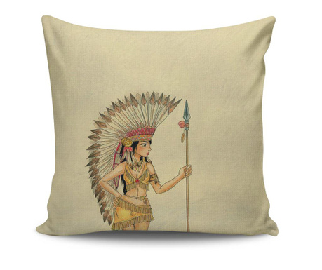 Native American Girl Díszpárna 45x45 cm