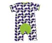 Body cu maneca scurta Aubergine 3-6 luni