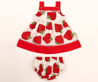 Set rochie 2 piese Strawberry 6-9 luni
