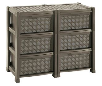 Dulapior cu 6 cosuri Arianna Wide Wenge