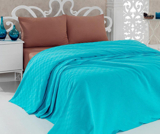 Jessica Turquoise Pique ágytakaró 160x240 cm