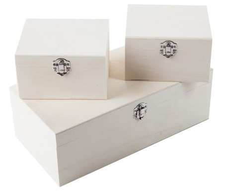 Set 3 kutije za pohranu Combo Silver