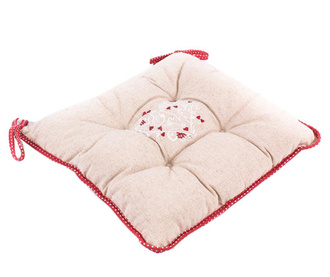 Jastuk za sjedalo Lovely Heart Red 40x40 cm
