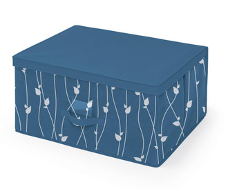 Кутия с капак за съхранение Leaves Blue L