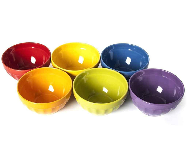 Set 6 boluri Excelsa, Rainbow, ceramica, 550 ml