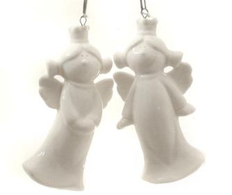 Set 2 decoratiuni Angel Cream