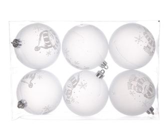 Set 6 globuri decorative Snowman