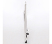 Carucior pliabil pentru servire Arredamenti Italia, Simpaty Off White, lemn masiv de fag, 64x45x79 cm, alb antic