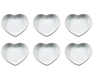 Set 6 krožnikov za predjed Mini Hearts