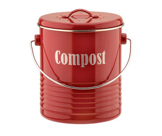 Posuda s poklopcem za kompost Vintage Kitchen Red