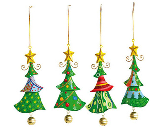 Set 4 visečih dekoracij Jingle Tree