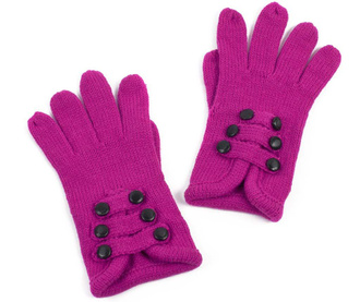 Ženske rokavice Purple Buttons M