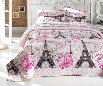 Paris Stamp Egyszemélyes steppelt ágytakaró garnitúra