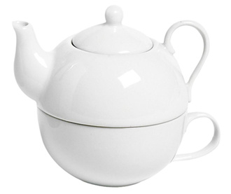 Комплект чайник с чашка Simply White