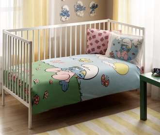 Детско спално бельо Ranforce Smurfs Pink