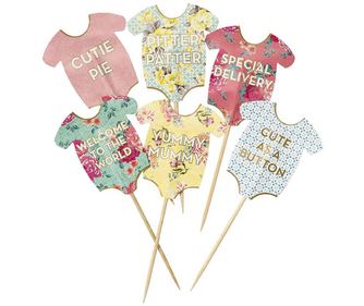 Set 24 decoratiuni pentru prajituri Baby Onesies