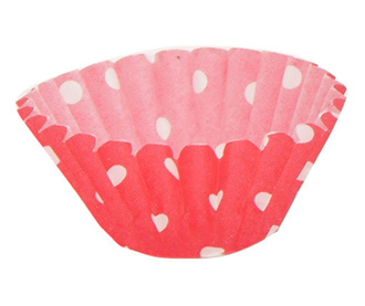 Polka Red 100 darab Muffin forma