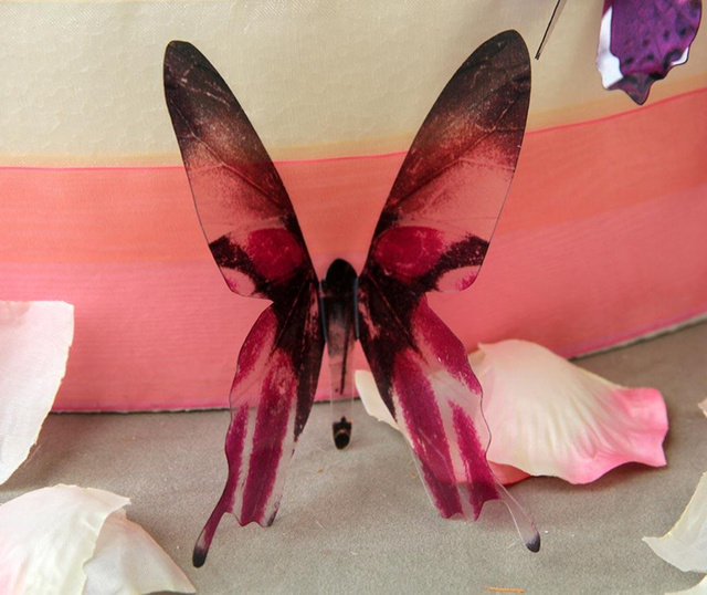 Set 18 stickere 3D Butterfly Pink