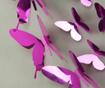 12 delni set 3D nalepk Mirror Butterfly Purple