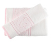 Zestaw 2 ręczników kąpielowych Sultan White Pink
