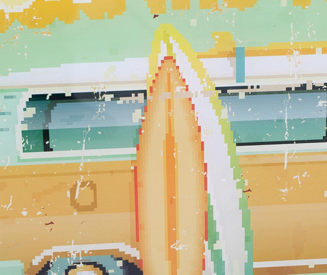 Decoratiune perete Pixel Surf