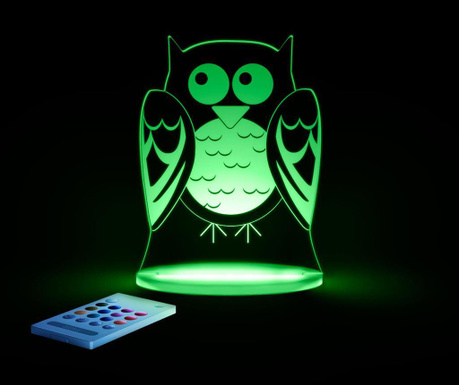 Lampa de veghe Aloka, Owl, metacrilat, 18x6x25 cm