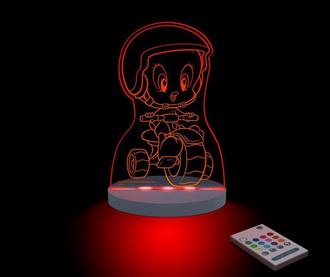 Lampa de veghe Funlights, Tweety Moto, metacrilat, 18x6x25 cm