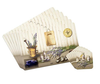 Set 6 suporturi farfurii si 6 coastere Banquet, Lavender Hour, plastic, 29x44x0 cm