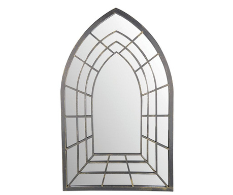 Decoratiune cu oglinda Esschert Design, Gothic, otel, 83x51x2 cm