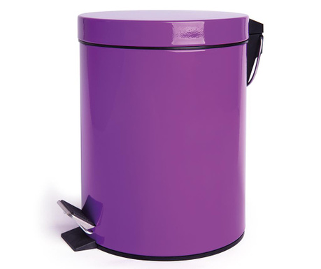 Kosz na śmieci z pokrywką i pedałem Complete Lilac 5 L