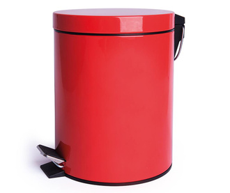 Кош за отпадъци с капак и педал Complete Red 5 L