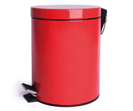 Cos de gunoi cu capac si pedala Excelsa, Complete Red, 5 L