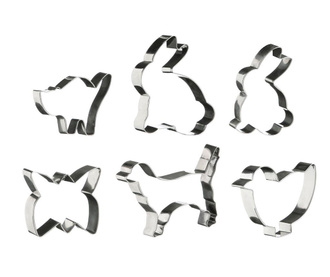 Комплект 6 форми за рязане на тесто Animals
