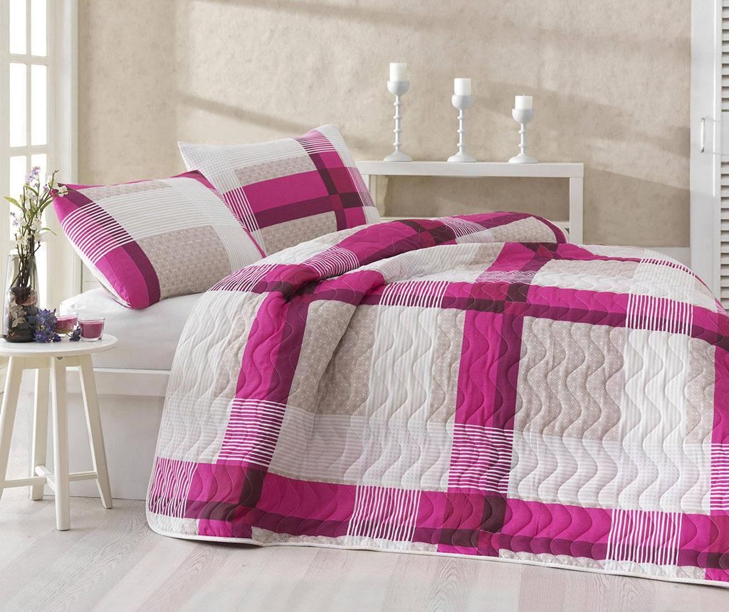 Karo Pink Kétszemélyes Steppelt Ágytakaró - Vivre