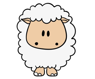 Nalepka Funny Sheep