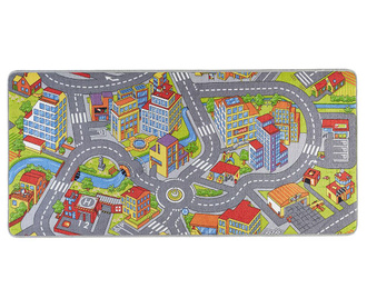 Covor de joaca Hanse Home, Smart City Grey, 90x200 cm
